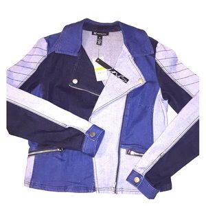 INC Denim Moto Jacket
